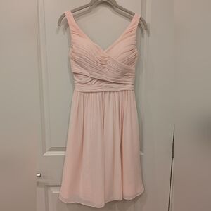 Bill Levkoff Chiffon Bridesmaids Dress In Petal Pink